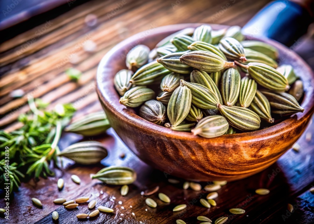 Macro Photography of Vibrant Green Fennel Seeds and Leaves for Culinary and Herbal Use Macro Photography of Vibrant Green Fennel Seeds and Leaves for Culinary and Herbal Use