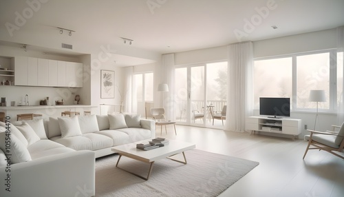 Photo modern style interior room 3d illustration
