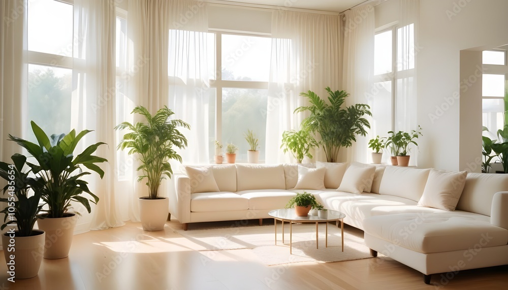 Fototapeta premium Photo modern style interior room 3d illustration