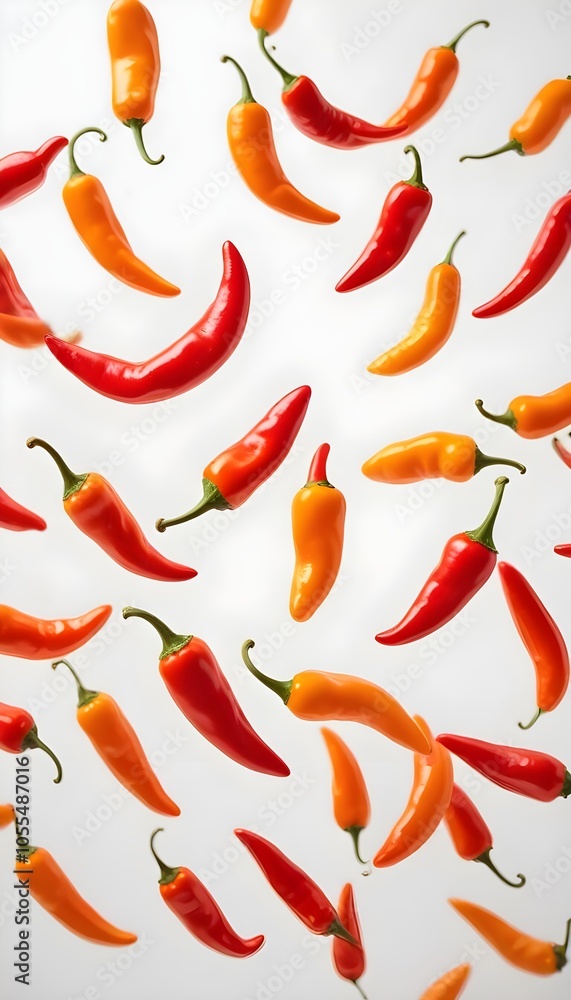 red hot chili peppers with white background red hot chili peppers with white background