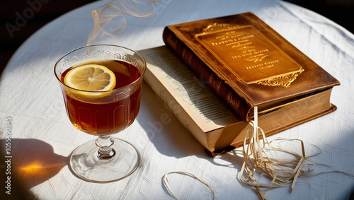 Wallpaper Mural a cup of tea and a book Torontodigital.ca