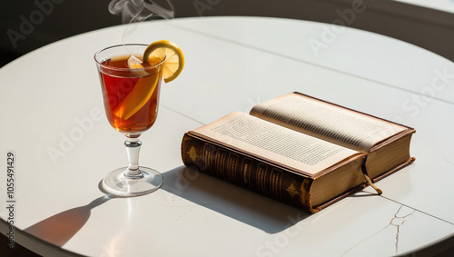 Wallpaper Mural a cup of tea and a book Torontodigital.ca