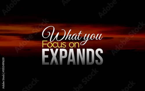 A dramatic sky with a quote reading: 