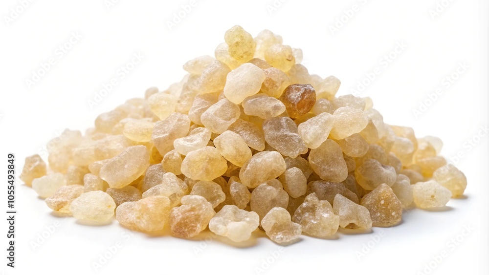Tree resin isolated on white background, Dammar resin, Vateria indica resin, White resin pile Tree resin isolated on white background, Dammar resin, Vateria indica resin, White resin pile