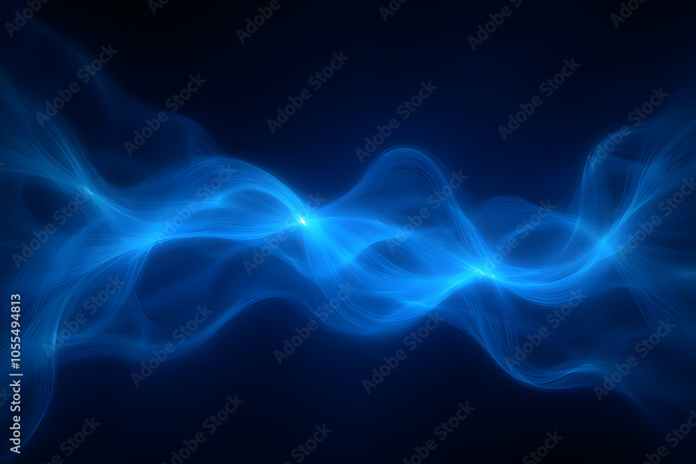 Dynamic blue light waves on dark background Dynamic blue light waves on dark background