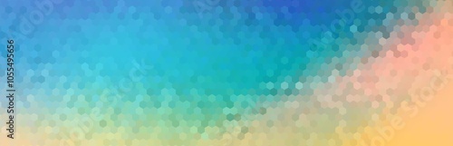 Yellow blue gradient pixel background colorful and bright