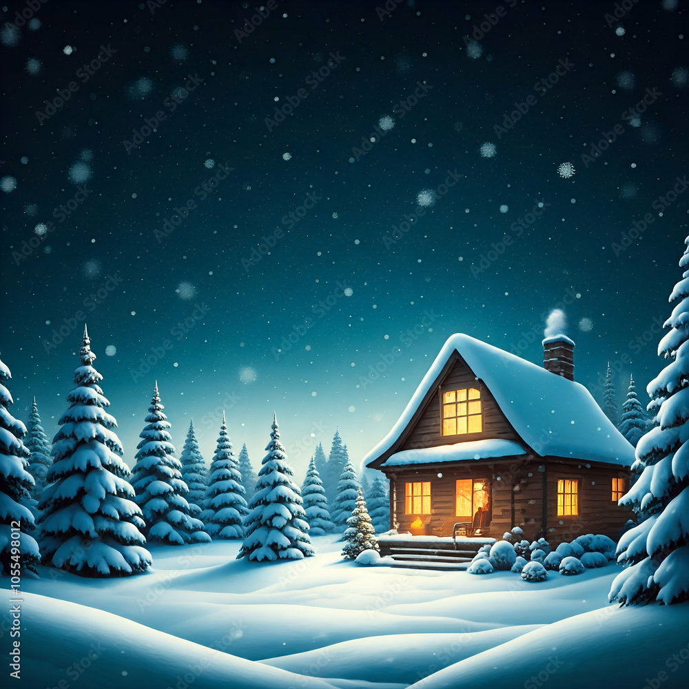 Fototapeta premium house in the snow