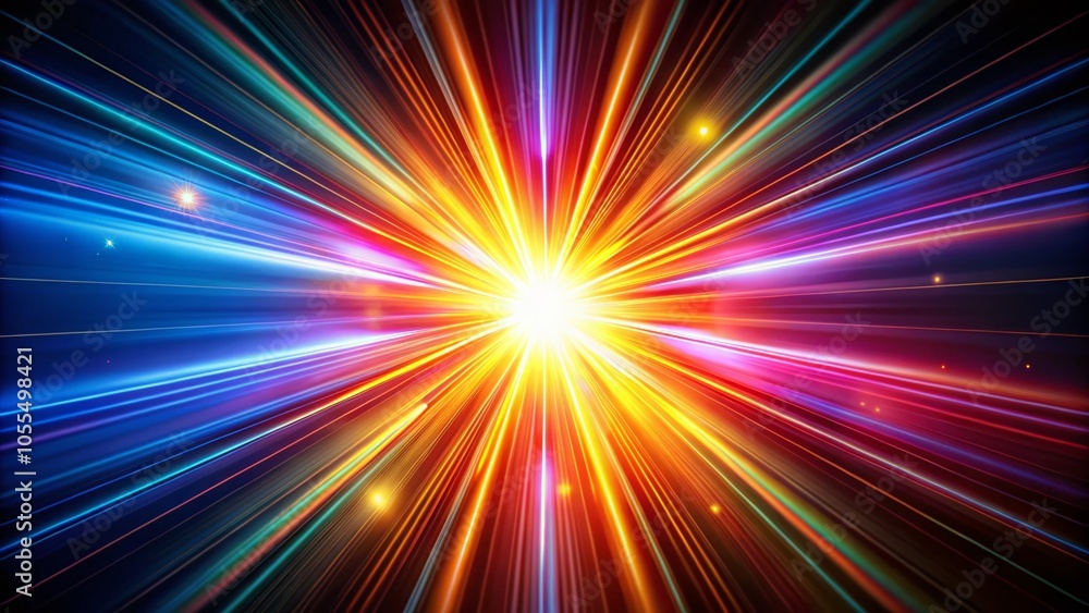 Moving Colored Flare Light Beam Rays Glowing on Black Background - Captivating Light Effects Moving Colored Flare Light Beam Rays Glowing on Black Background - Captivating Light Effects