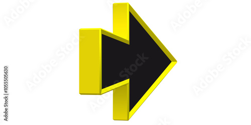 Directional Arrow isolated on a Transparent backgrund