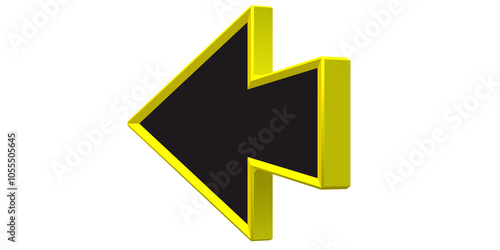 Directional Arrow isolated on a Transparent backgrund