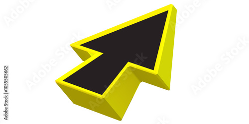 Directional Arrow isolated on a Transparent backgrund