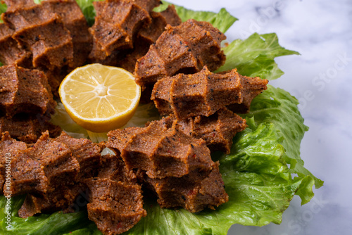 Raw meatballs Turkish style special mix fine bulgur meatballs (raw meatballs)