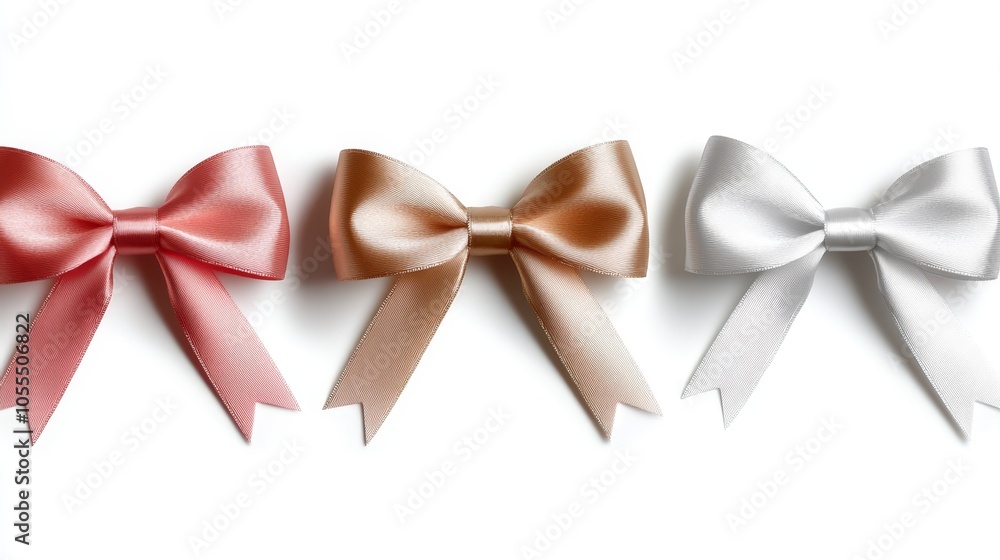 one is red, another gold, the last is white one is red, another gold, the last is white