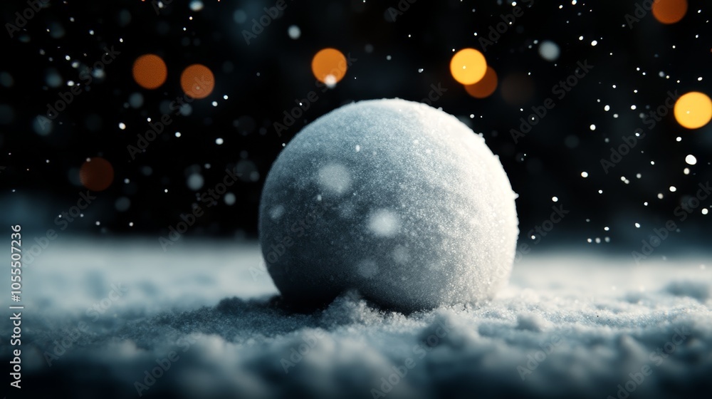 A snowball atop a snowy mound in the heart of the moonless night A snowball atop a snowy mound in the heart of the moonless night