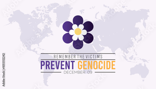 Remember the Victims Prevent Genocide is observed every year on December. Holidays Awareness concept. background, placard, banner template Vector illustration design.