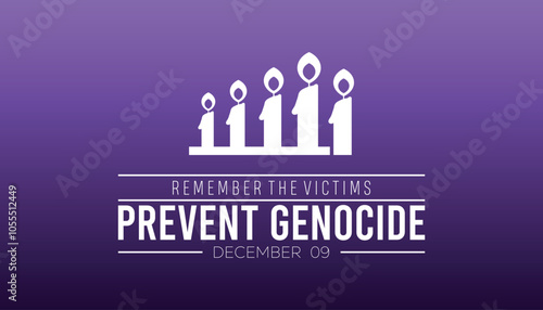Remember the Victims Prevent Genocide is observed every year on December. Holidays Awareness concept. background, placard, banner template Vector illustration design.