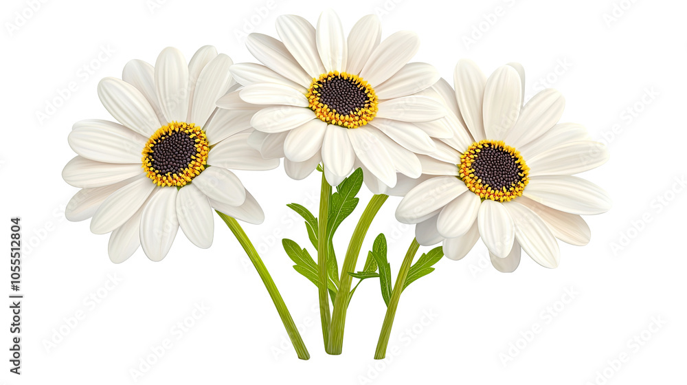 Fototapeta premium daisy flower isolated on white