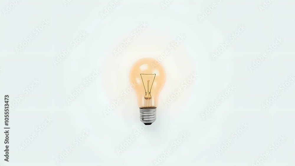 Lightbulb on Grey Background Lightbulb on Grey Background