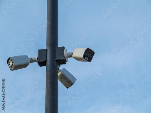 Surveillance camera video equipment for security system and detection of violations of society, zone control