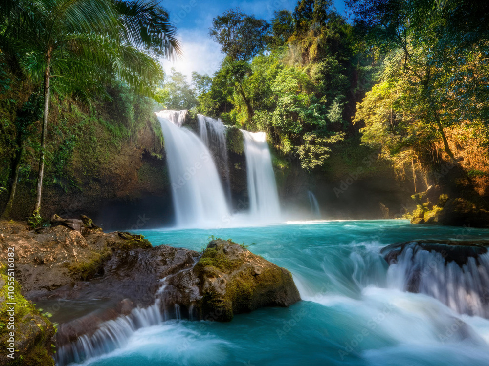 Obraz premium waterfall in the forest