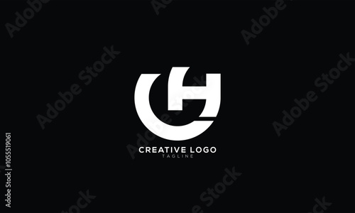 UH HU Abstract initial monogram letter alphabet logo design photo