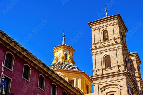 Medieval exterior architecture of the Santo Domingo Church, Murcia, Spain