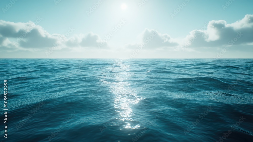 Fototapeta premium Cloudy lake landscape