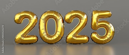 A large number of gold balloons, each with a number on it