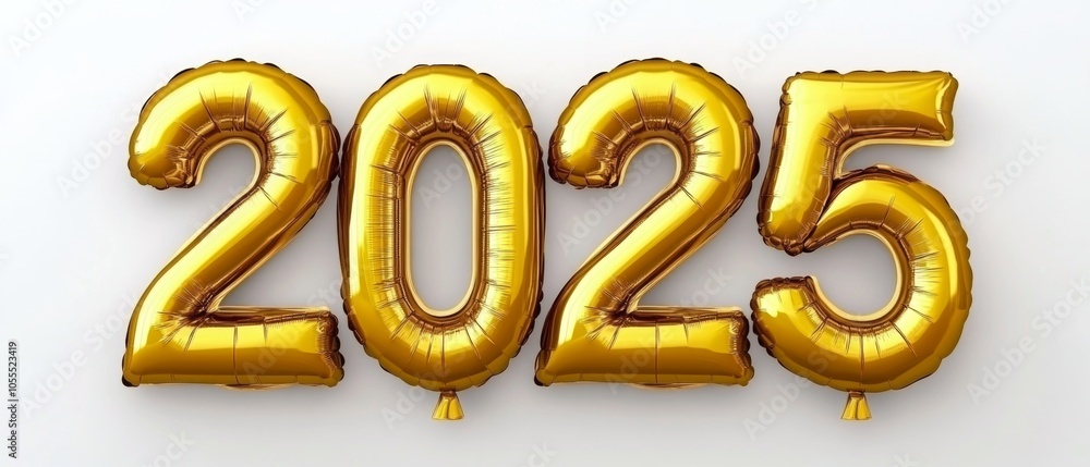 A gold balloon with the number twenty-five on it A gold balloon with the number twenty-five on it