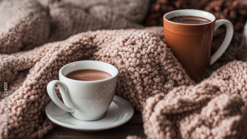 Hot chocolate. Cozy morning