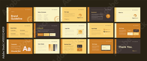 Creative Brand Guidelines template. Brand Strategy Guideline design. Brand Identity presentation design. Logo Guideline template. Logo Guide Book or Brand Manual Layout.