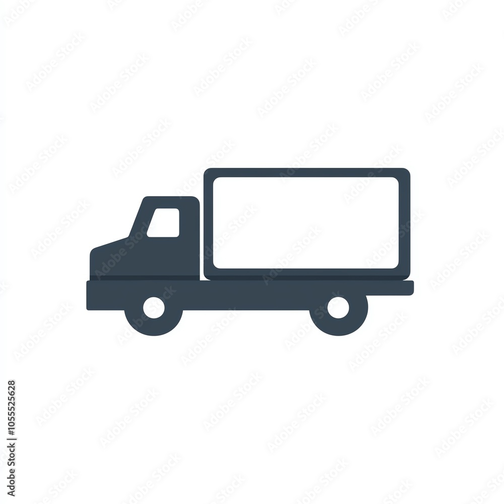 Delivery truck silhouette on a white isolated background. Delivery truck silhouette on a white isolated background.