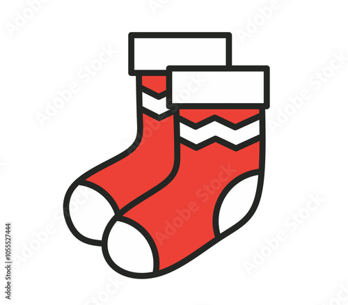 red christmas sock icon