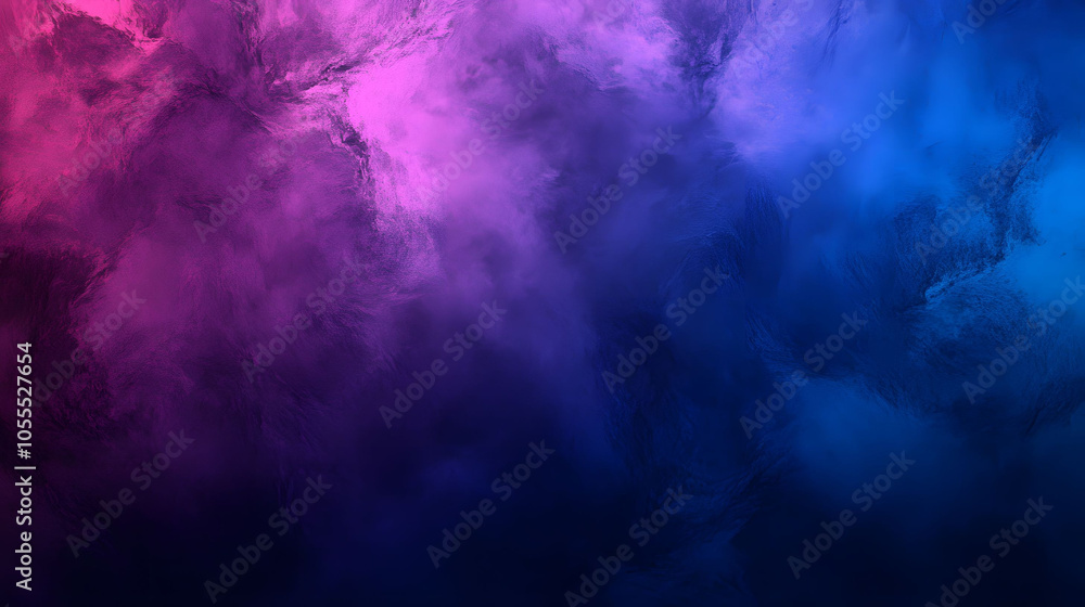 Fototapeta premium Swirling waves of colorful smoke in smooth curves create a flowing, artistic pattern of blue and purple flames against a dark background