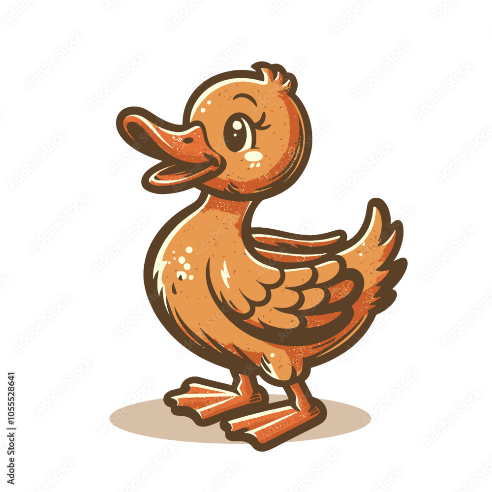 cool retro cartoon duck mascot isolated vector illustration cool retro cartoon duck mascot isolated vector illustration