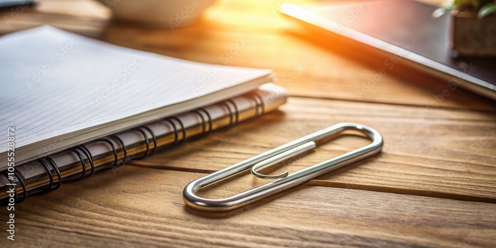 Silver U Shape Paperclip Pin in Elegant Office Setting for Professional Use Silver U Shape Paperclip Pin in Elegant Office Setting for Professional Use