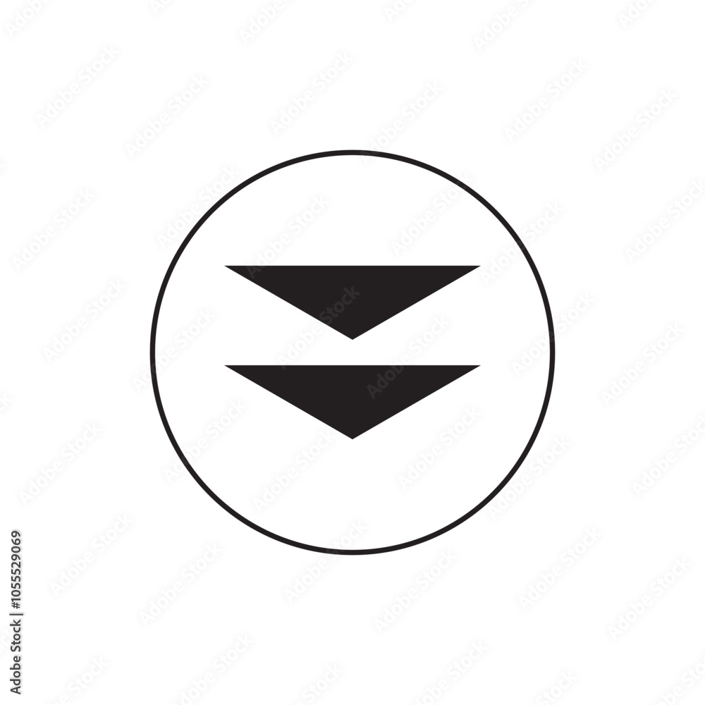 Scroll Down Icon - Vector, Sign and Symbol for Design Scroll Down Icon - Vector, Sign and Symbol for Design