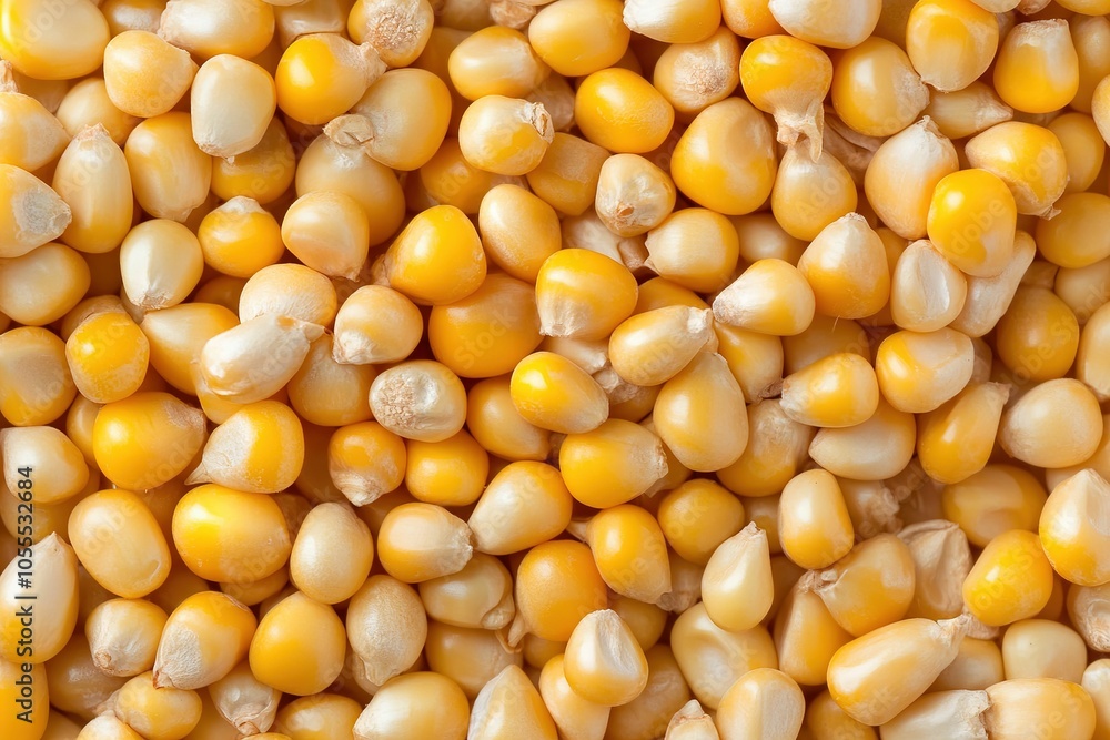 A close up of yellow corn kernels background. A close up of yellow corn kernels background.