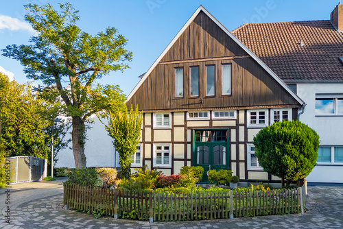 Altes Fachwerkhaus in Rietberg, Ostwestfalen, Deutschland