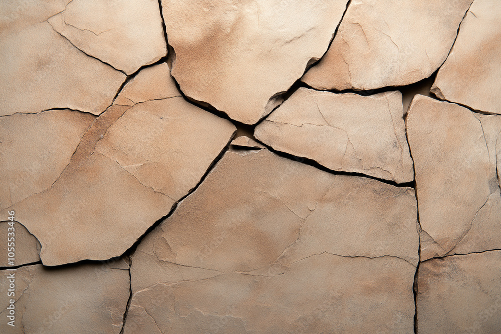 Beige cracked dry soil background texture. Beige cracked dry soil background texture.