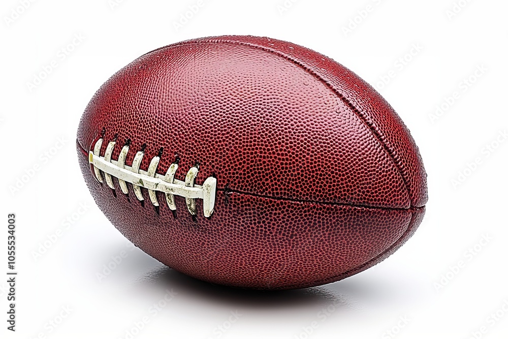 Classic American Football with Textured Leather Surface Classic American Football with Textured Leather Surface