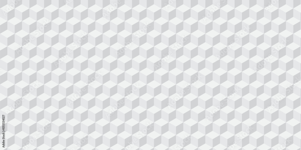 Seamless white geometric cube creative concept triangle overlapping overlap square technology background. geometric digital cubes fabric and wallpaper grid block texture background. Seamless white geometric cube creative concept triangle overlapping overlap square technology background. geometric digital cubes fabric and wallpaper grid block texture background.