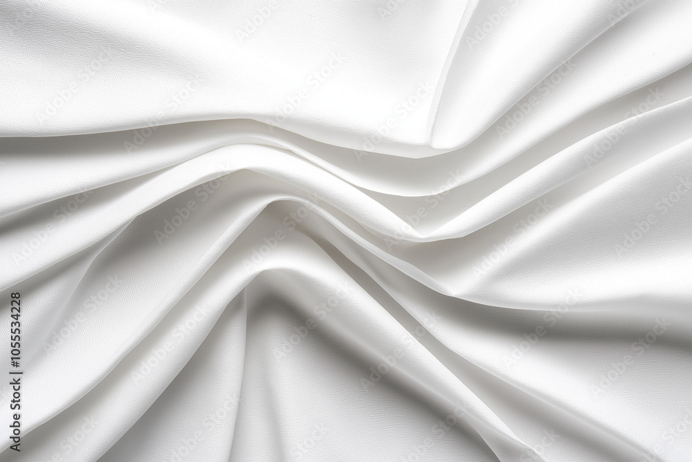 Obraz premium White silk fabric with elegant draped folds