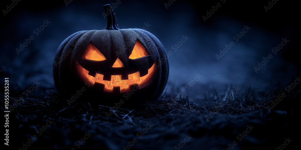 halloween background in night time pumpkin and lantern halloween background in night time pumpkin and lantern