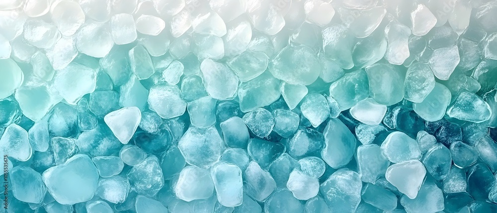 A close-up view of ice cubes, showcasing a striking blend of turquoise and clear tones. The image captures the texture and clarity of each cube in a refreshing arrangement. A close-up view of ice cubes, showcasing a striking blend of turquoise and clear tones. The image captures the texture and clarity of each cube in a refreshing arrangement.