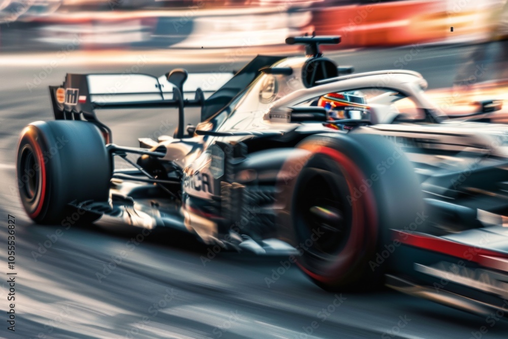 Red bolide driving at high speed in circuit. Neural network ai generated art Red bolide driving at high speed in circuit. Neural network ai generated art