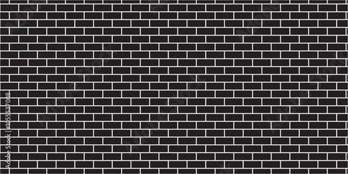 Abstract bathroom wall and floor brick wall texture background. black brick vector illustration texture of the wall with masonry Bricks laid in rows background.