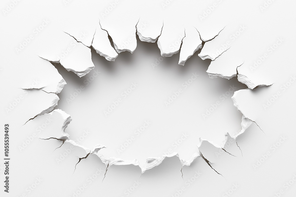 Cracked white wall texture with copy space on a light background Cracked white wall texture with copy space on a light background
