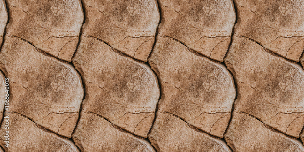 A close-up of stone with natural wear, featuring fine cracks and subtle hues of brown and beige A close-up of stone with natural wear, featuring fine cracks and subtle hues of brown and beige