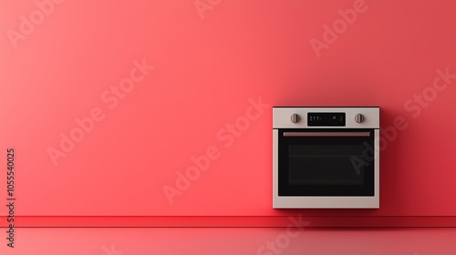 Smart oven adjusting temperature based on food s progress, 3D illustration photo